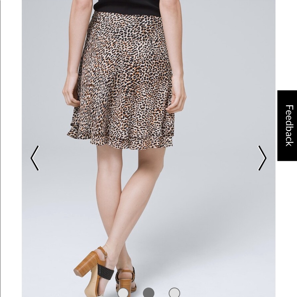 WHBM Leopard A-line skirt - Picture 3 of 7